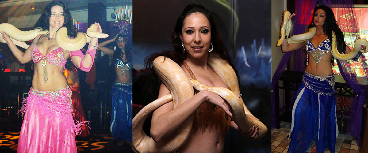 Optreden met slangen bij feestjes